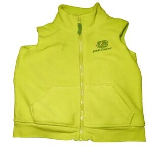 Baby John Deere Fleece Vest Lime Green 9–12‎ Months Farm Western Infant